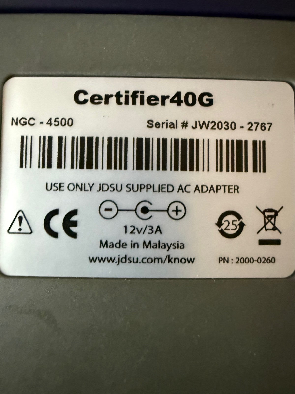 Viavi JDSU Certifier 40G NGC-4500-FA/NA Copper Cable Analyzer Cat6A Cat7 (Copy)