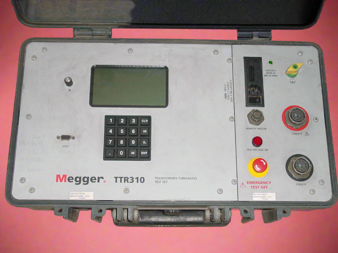 Megger TTR310 Transformer Turns Ratio Tester Electrical Power Testing Work...