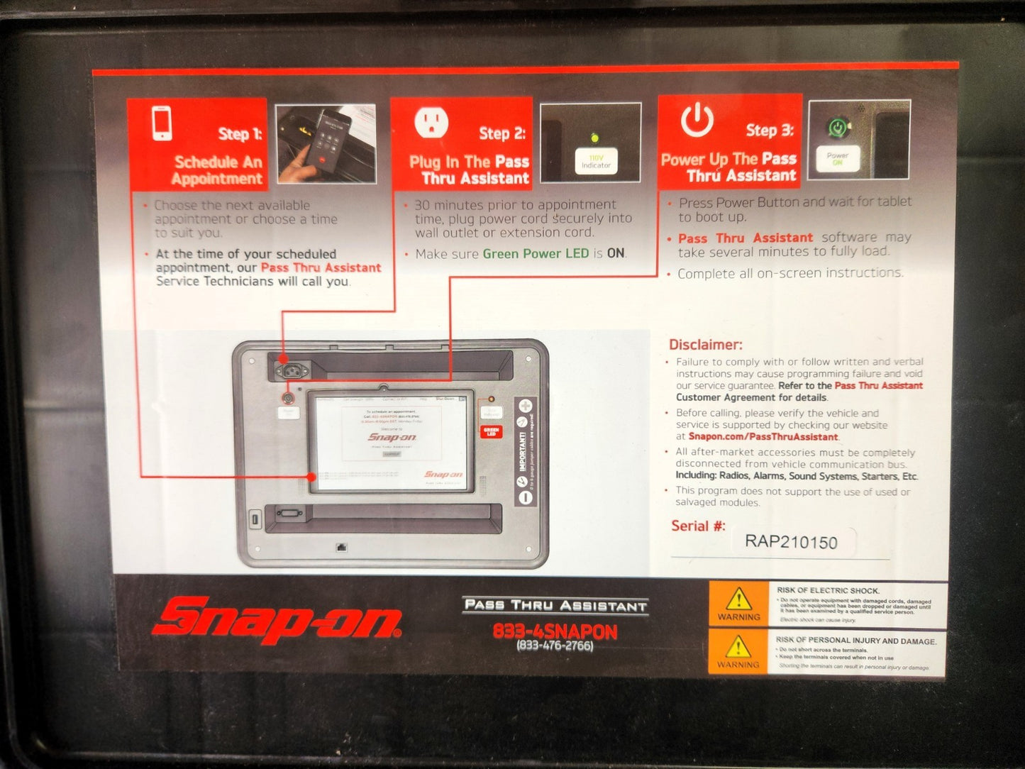 Snap-on Pass Thru Assistant EETA314A
