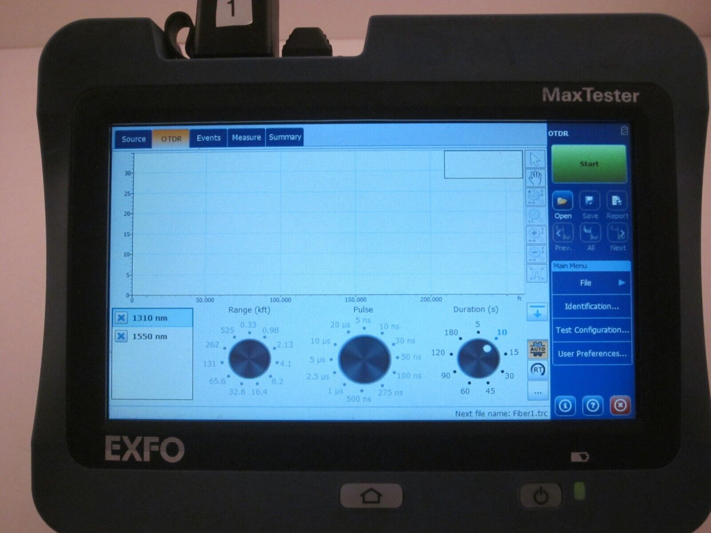 EXFO MAX-715B-M1-EA-RF 1310/1550 OTDR IOLM Tester + Fluke Intellitone Pro 200.