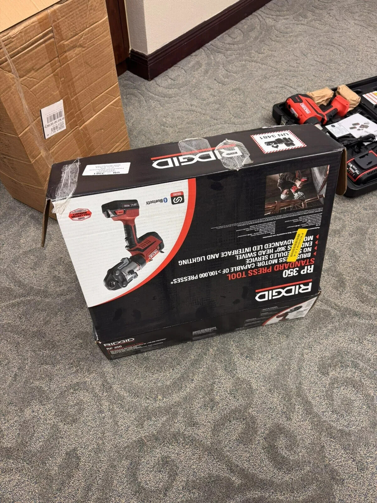 New RIDGID RP 350 ProPress Pressing Tool w/ Case, Battery & Charger (NO JAWS)