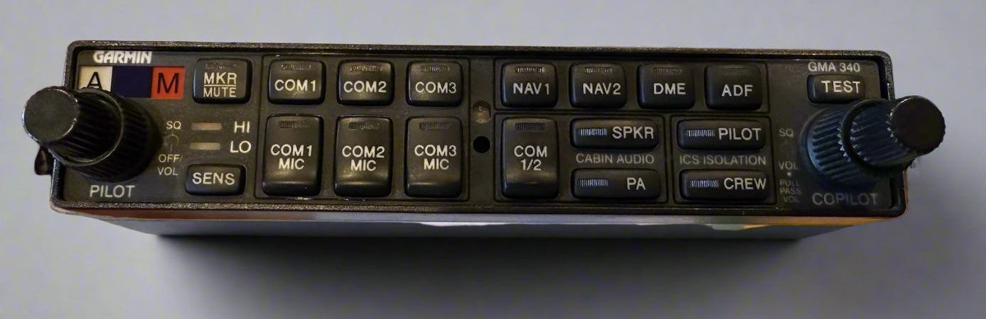 Garmin GMA 340 Audio Panel – Aircraft Intercom & Audio Control Unit 14/28 VDC – Fully Tested Working