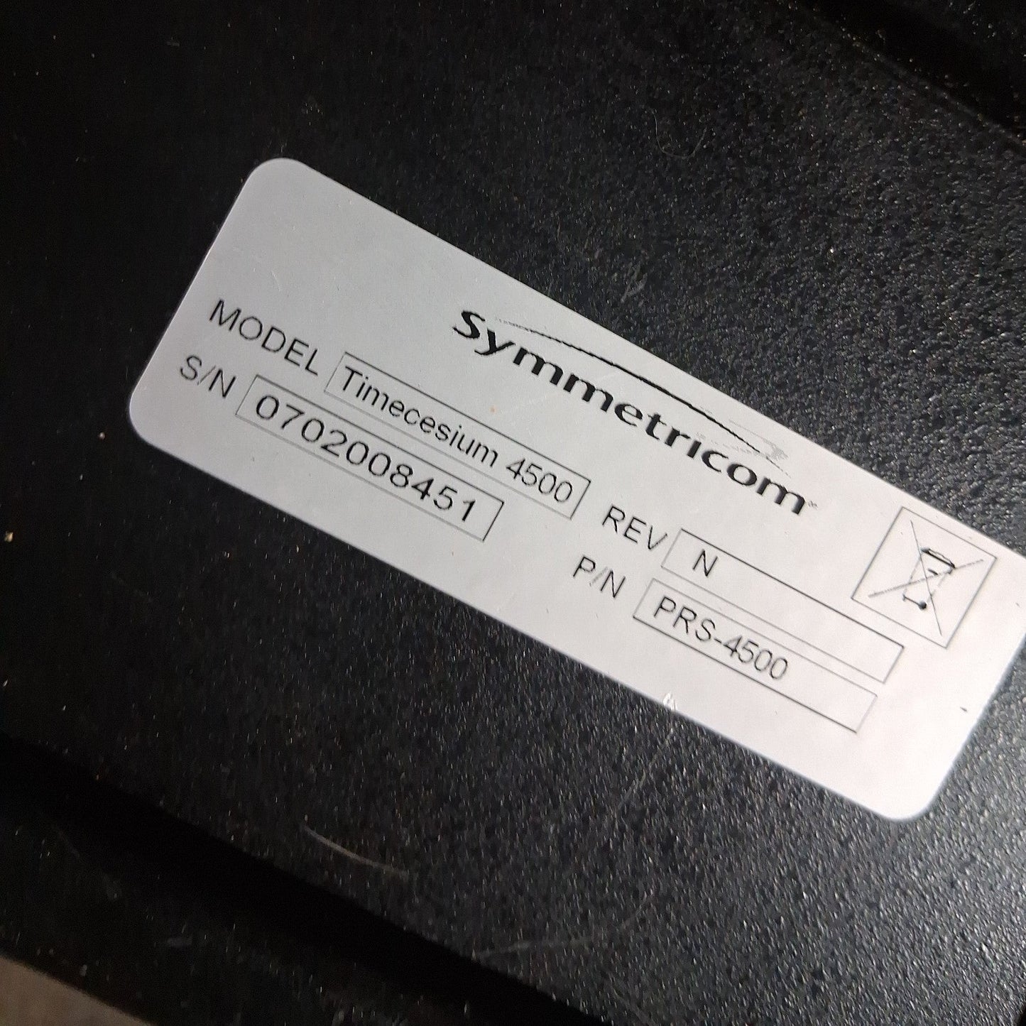 Symmetricom PRS-4500 Cesium Time & Frequency Standard Atomic Clock Working...
