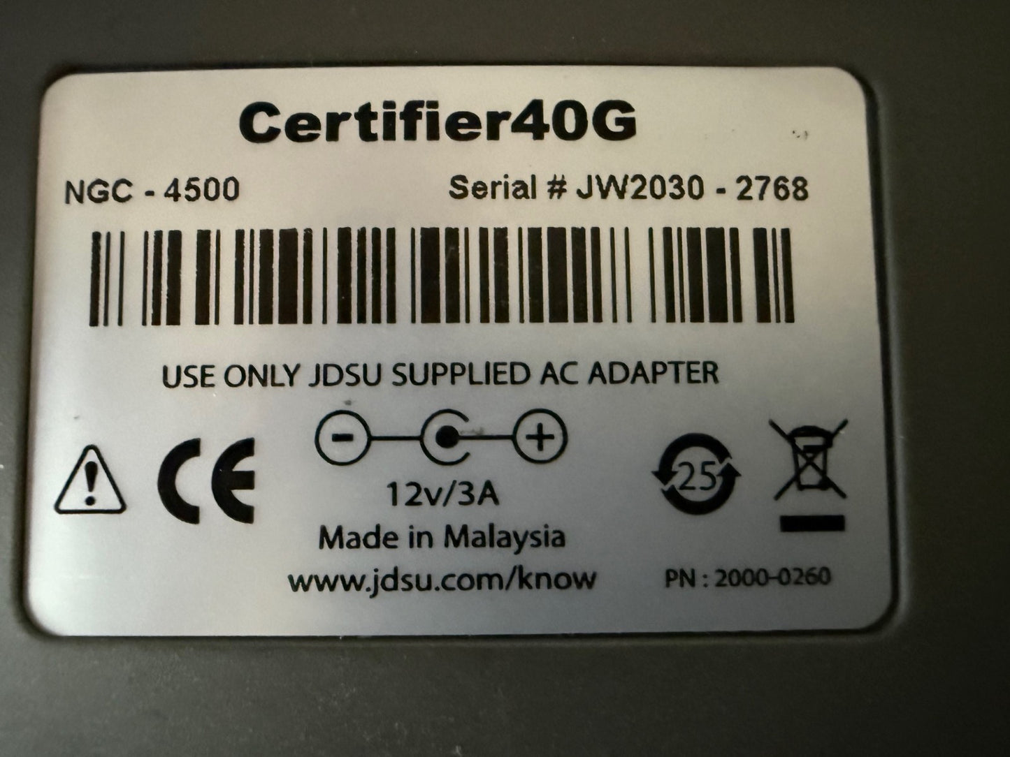 Viavi JDSU Certifier 40G NGC-4500-FA/NA Copper Cable Analyzer Cat6A Cat7 (Copy)